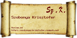 Szobonya Krisztofer névjegykártya